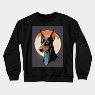 Doberman Dog 4 - Japanese Retro Art Crewneck Sweatshirt